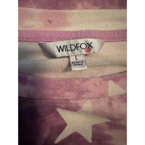 Wildfox purple tie dye star sweatshirt size large - Picture 2 of 11